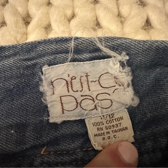 Rare Vintage 70’s N’EST-CE PAS? Jeans Hi-Rise Bell Bottoms Denim size 11/12 - Picture 2 of 16